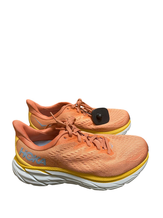 Shoes Sneakers By Hoka In Orange, Size: 7.5