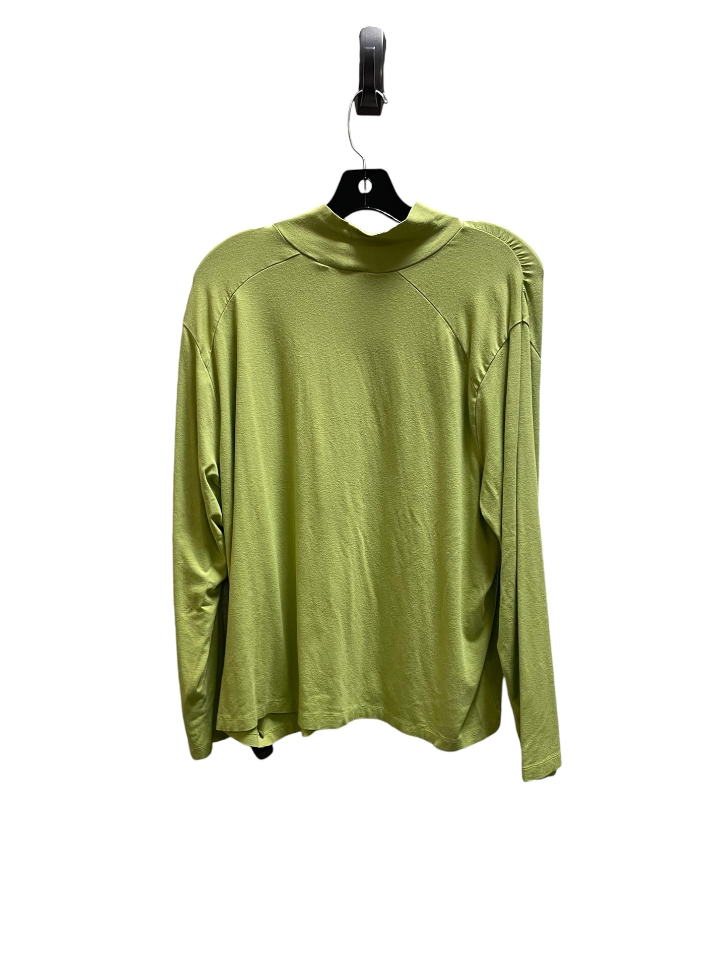 Top Long Sleeve By Talbots In Green, Size: 1x