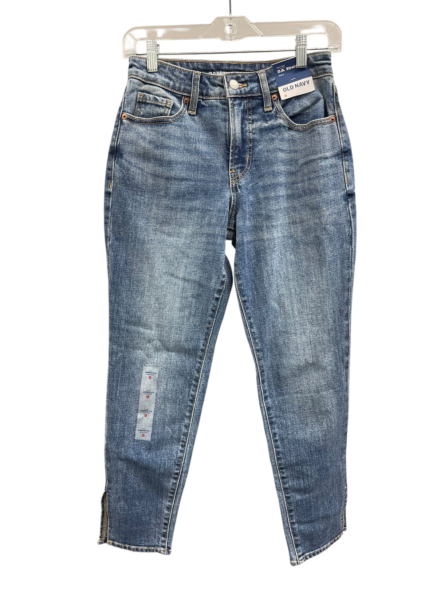 Jeans Straight By Old Navy In Blue Denim, Size: 0