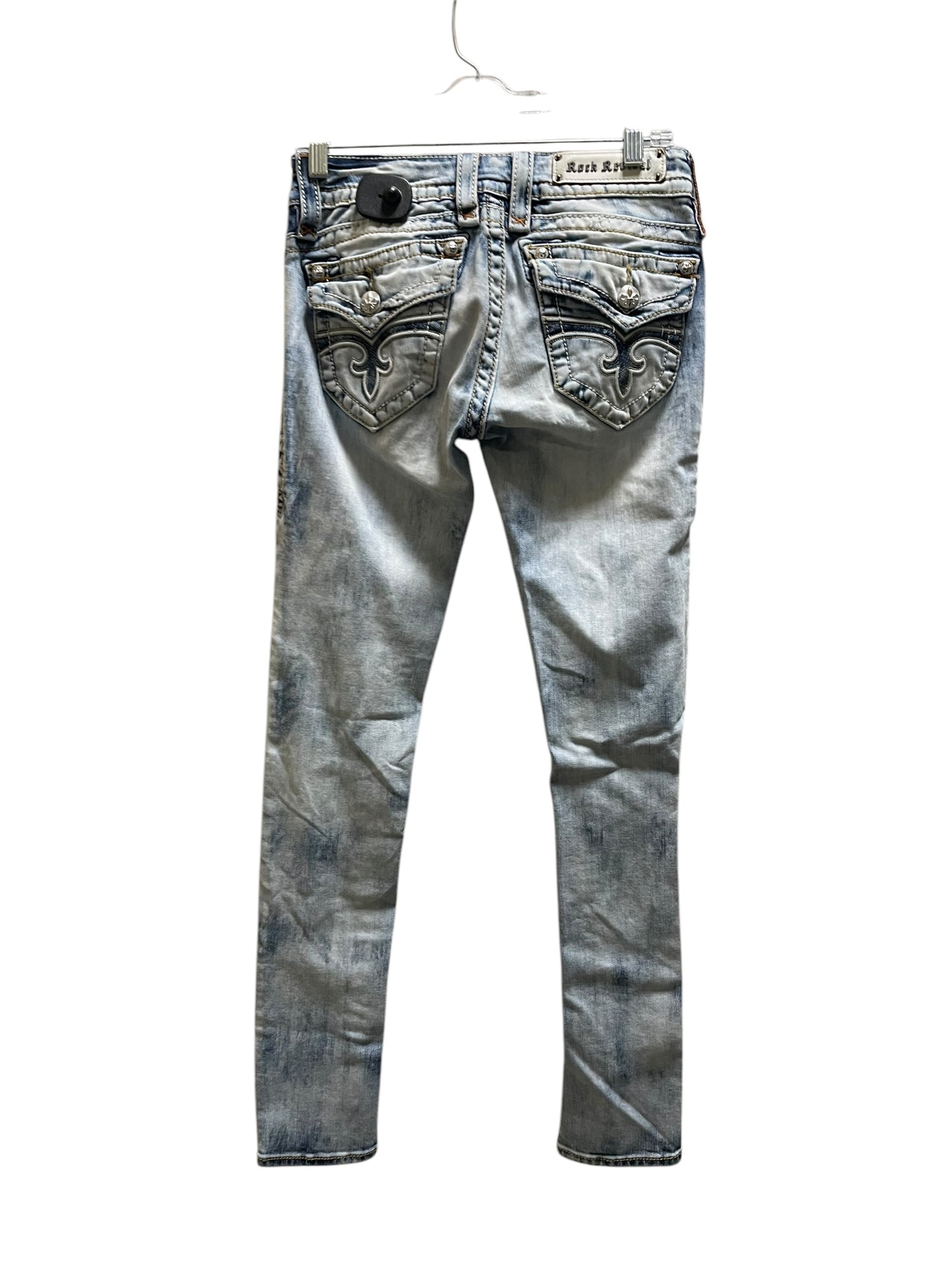 Jeans Boot Cut By Rock Revival In Blue Denim, Size: 4