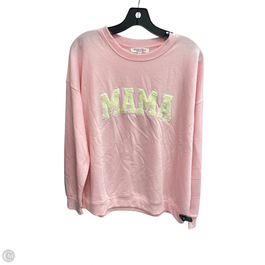 Sweatshirt Crewneck By Workshop In Pink, Size: Xl
