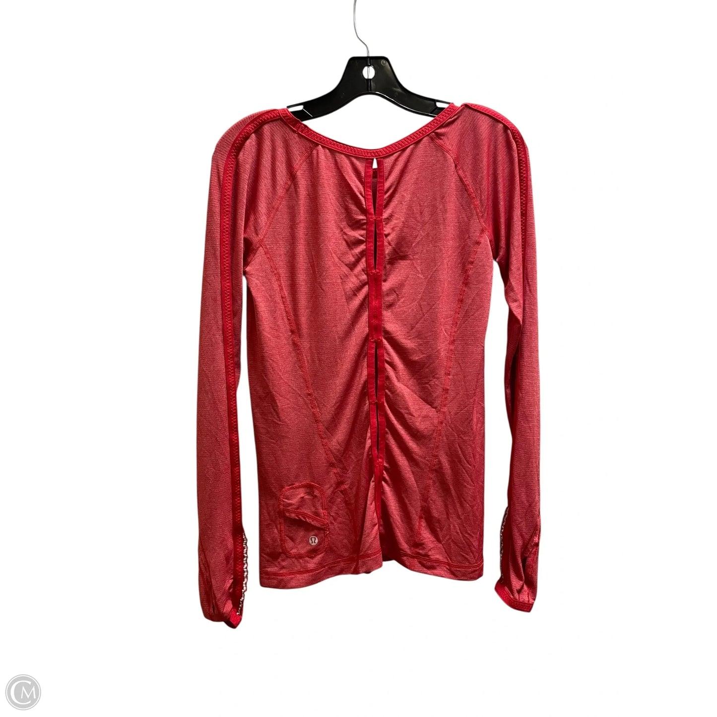 Athletic Top Long Sleeve Crewneck By Lululemon In Red, Size: 4