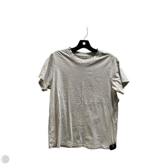Athletic Top Short Sleeve By Lululemon In Grey, Size: 2