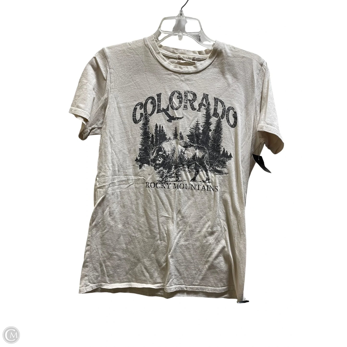 Top Short Sleeve By Altard State In Tan, Size: M