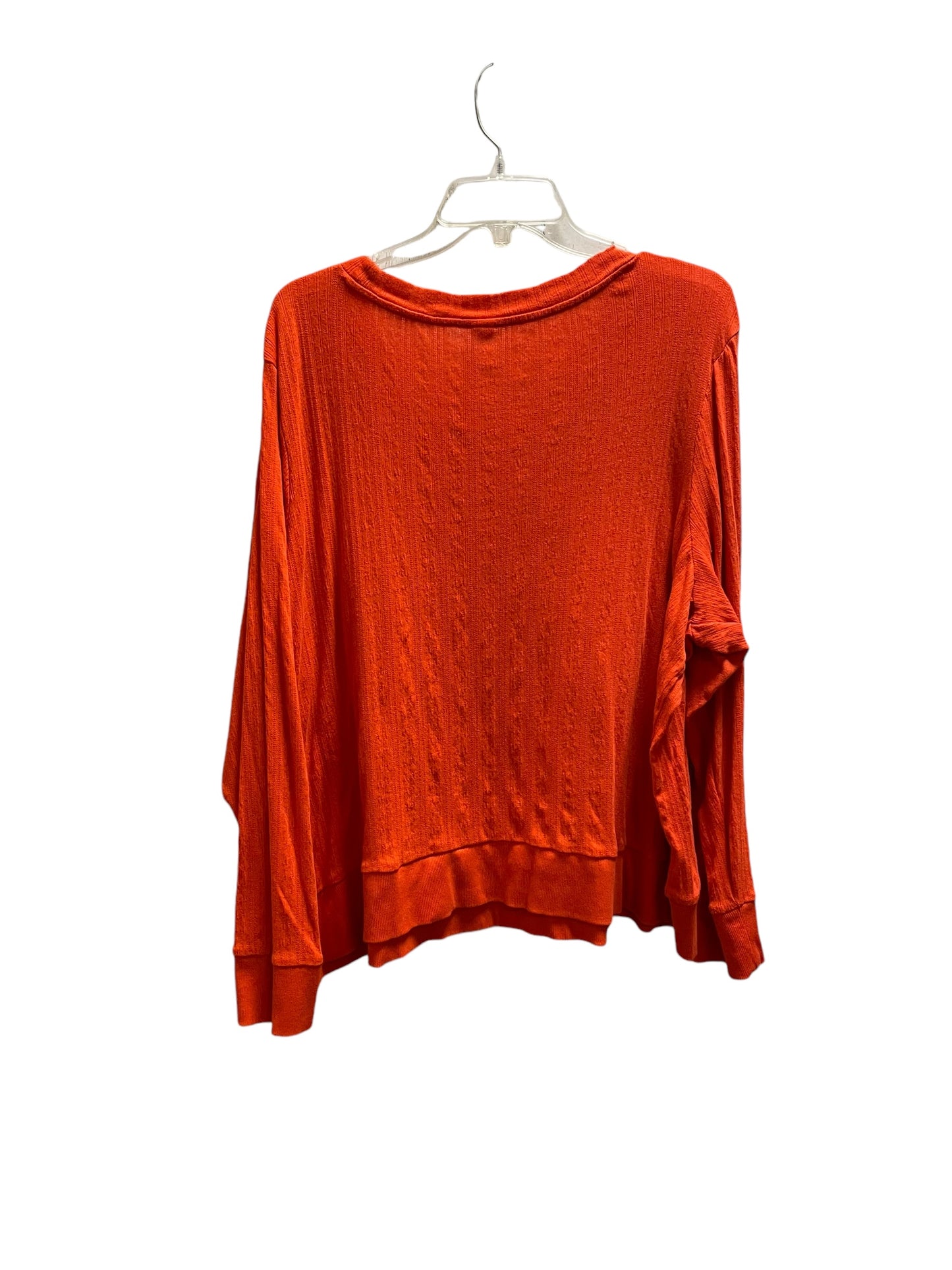 Top Long Sleeve By Clothes Mentor In Orange, Size: 3x