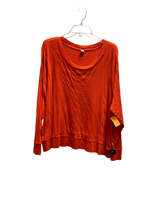 Top Long Sleeve By Clothes Mentor In Orange, Size: 3x