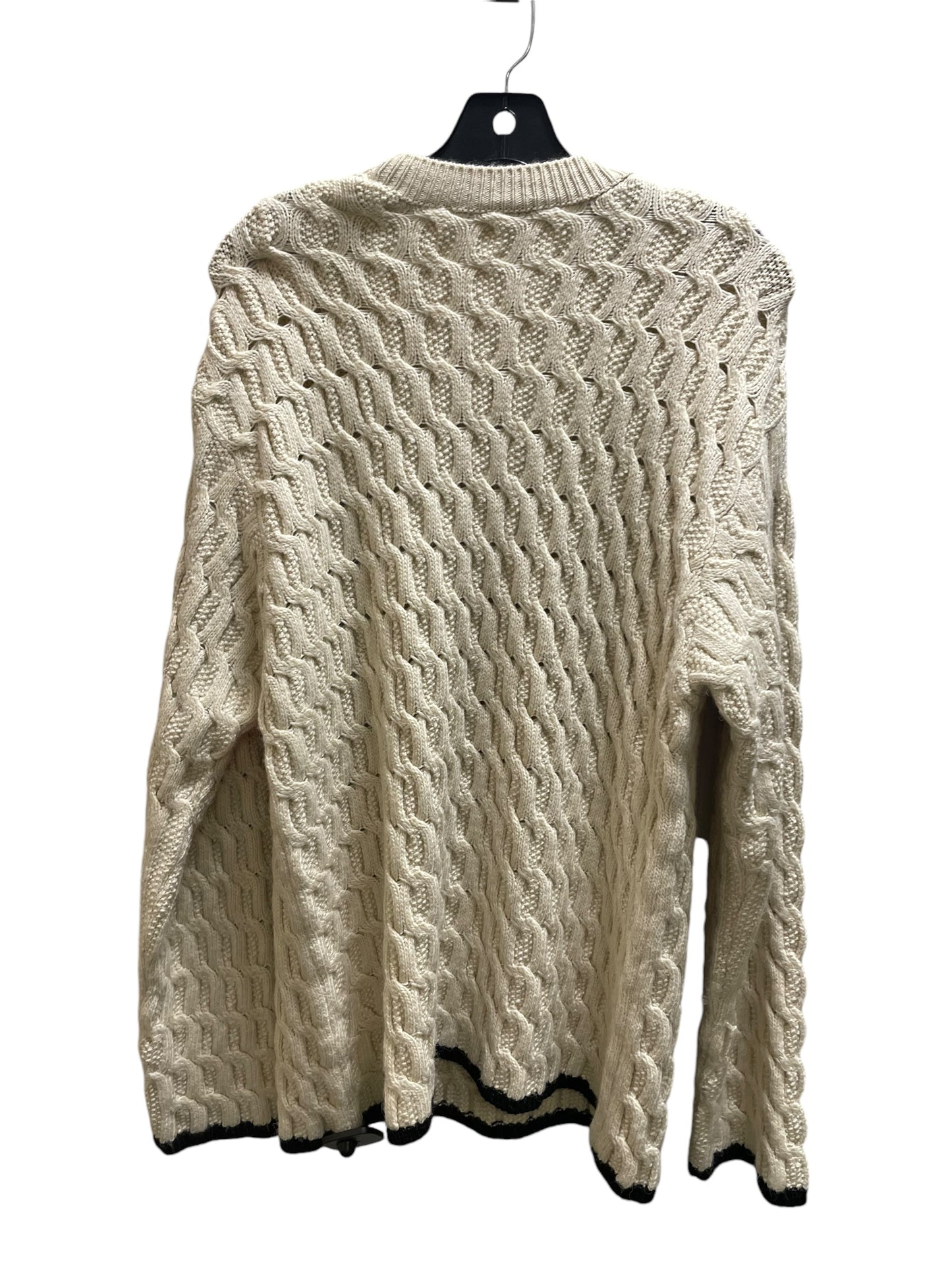 Sweater By Clothes Mentor In Cream, Size: L