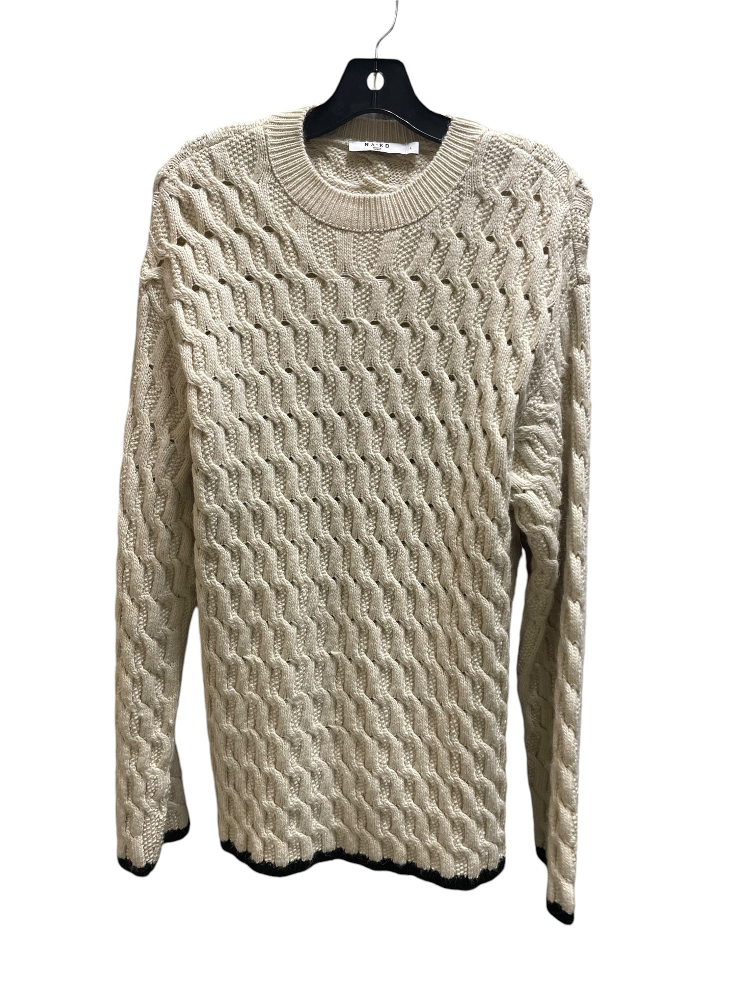 Sweater By Clothes Mentor In Cream, Size: L