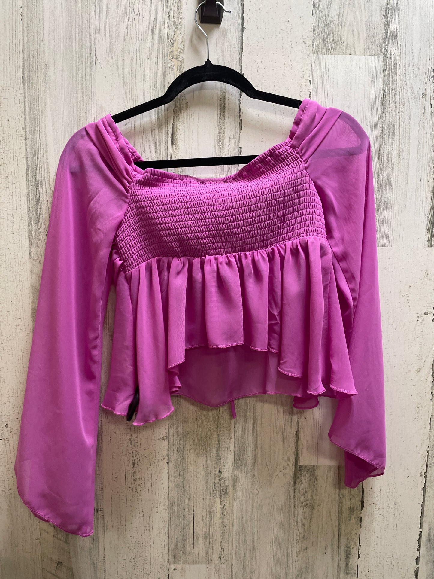 Top Long Sleeve By Forever 21 In Pink, Size: Xs