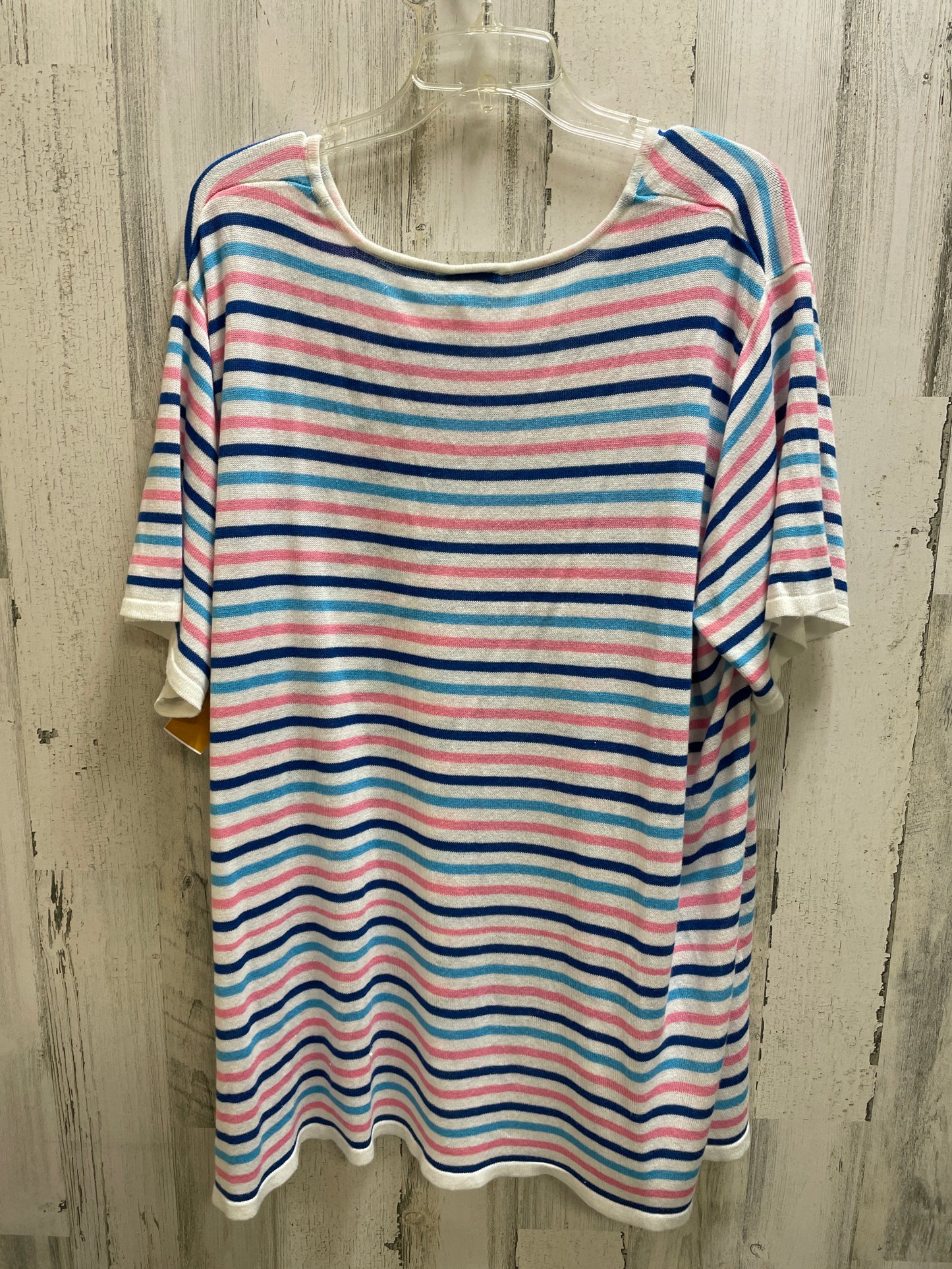 Top Short Sleeve By Clothes Mentor In Striped Pattern, Size: 3x