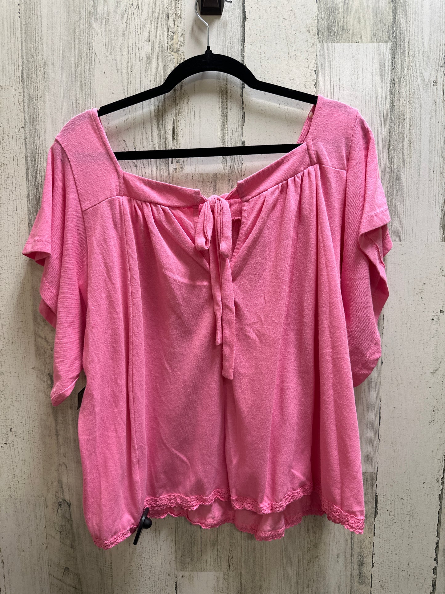 Pink Top Short Sleeve Umgee, Size M