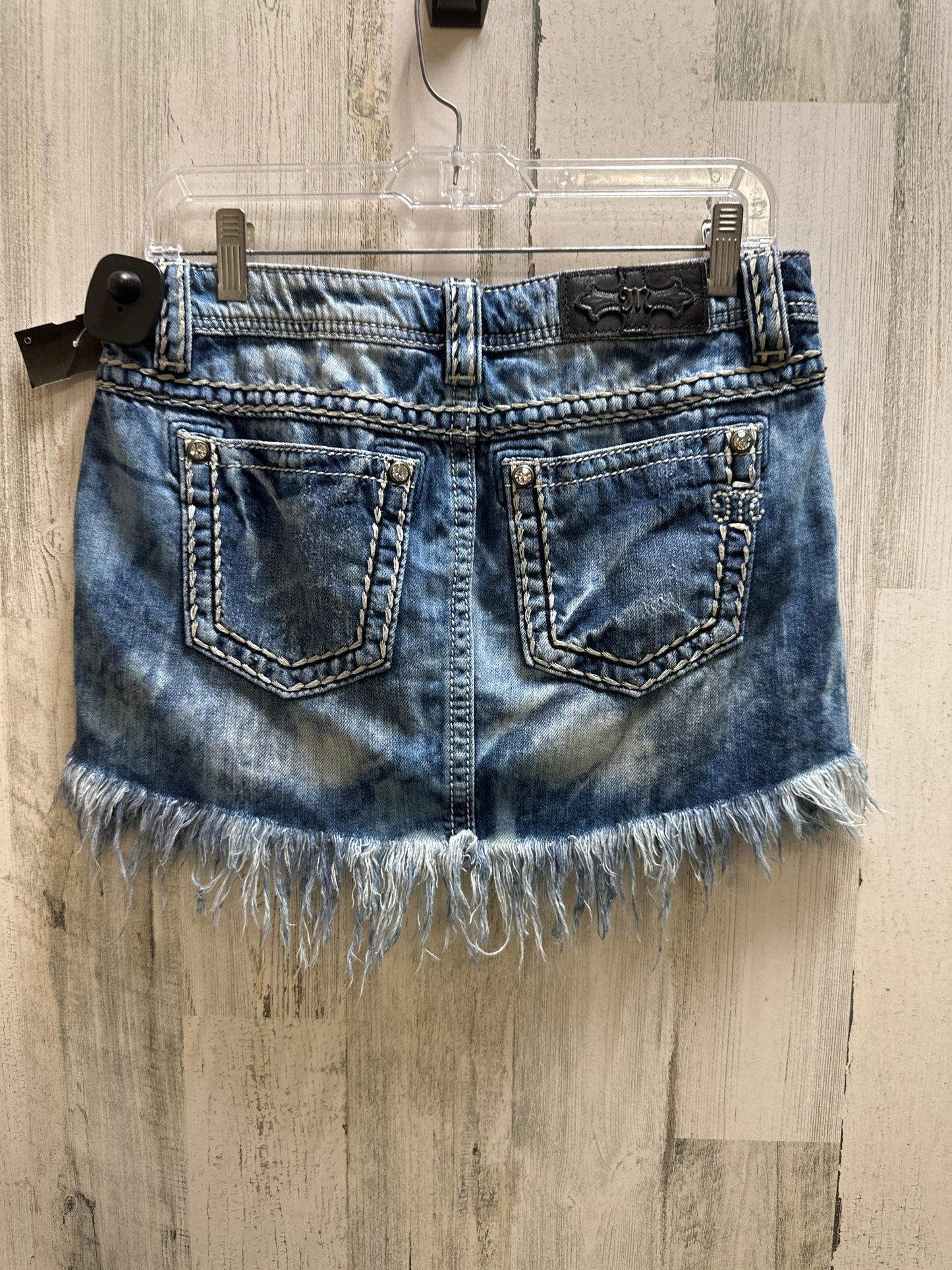 Blue Denim Skirt Mini & Short Miss Me, Size 6