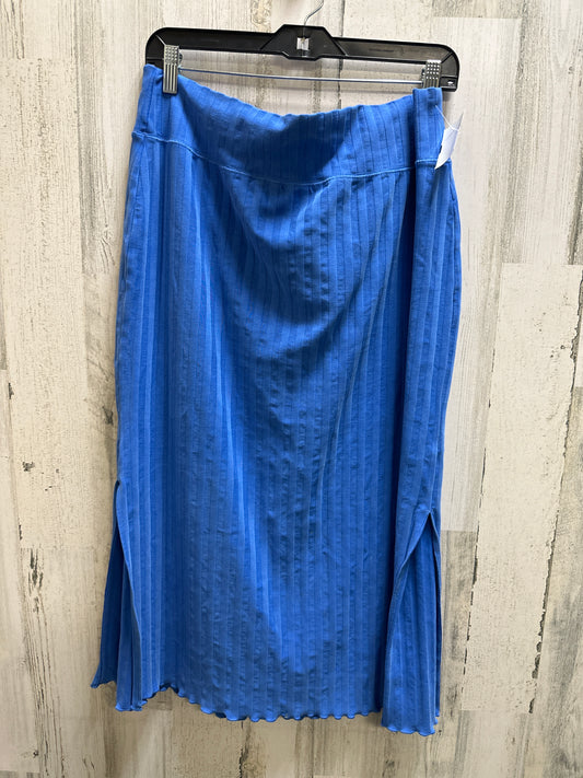 Blue Skirt Midi Aerie, Size 14