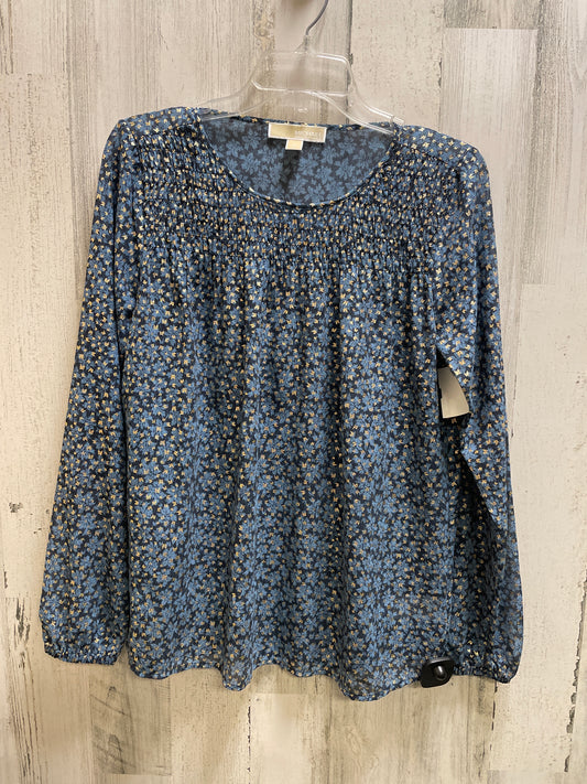 Blue Top Long Sleeve Michael Kors, Size S