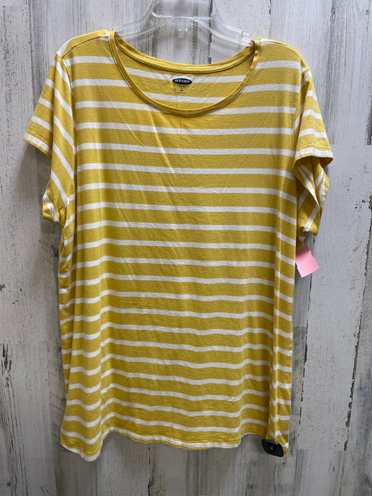 Top Short Sleeve By Old Navy In Yellow, Size: 3x