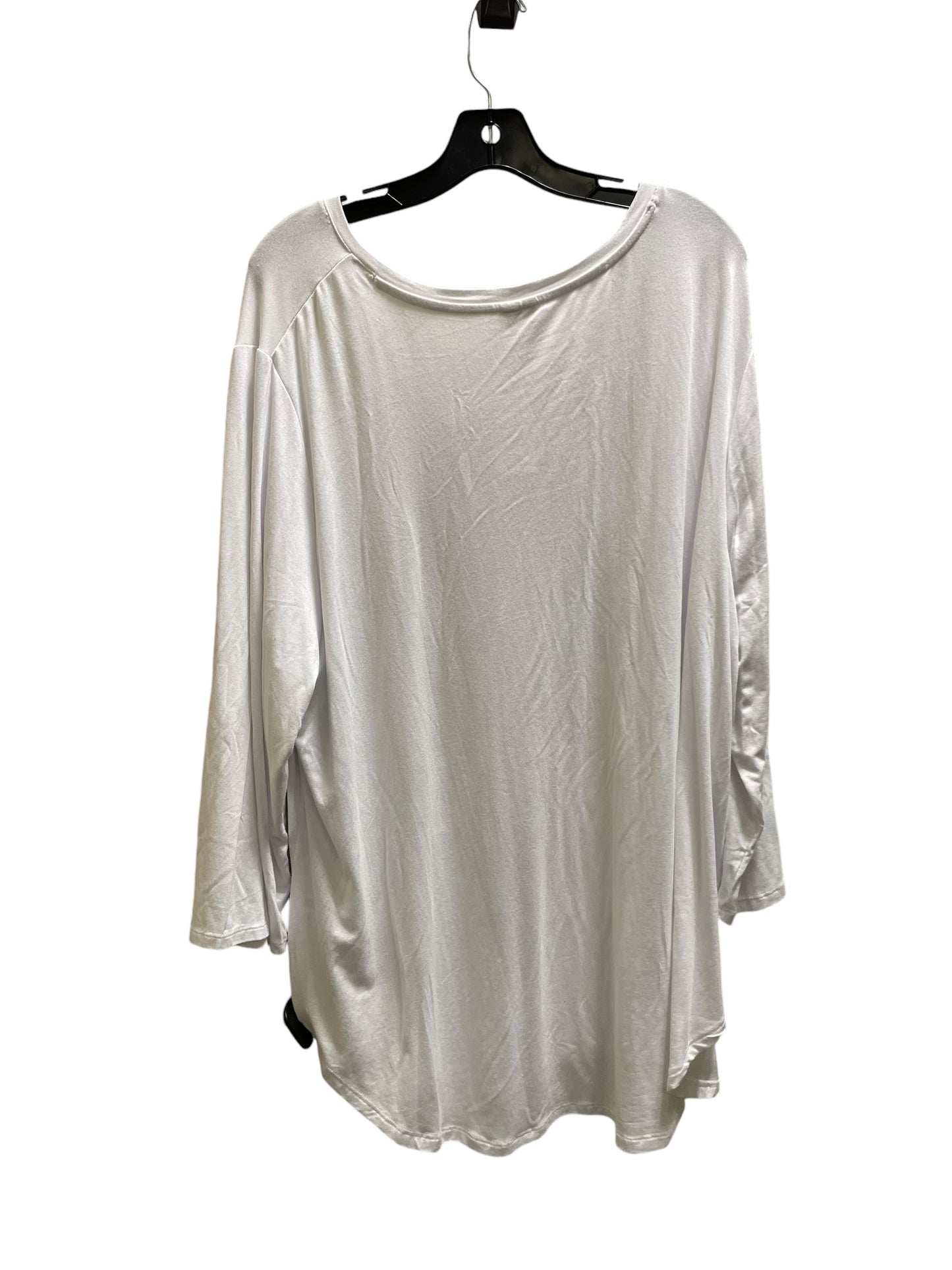 Top Short Sleeve By Cato In White, Size: 3x