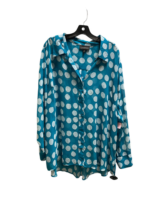 Top Long Sleeve By Lane Bryant In Blue, Size: 4x