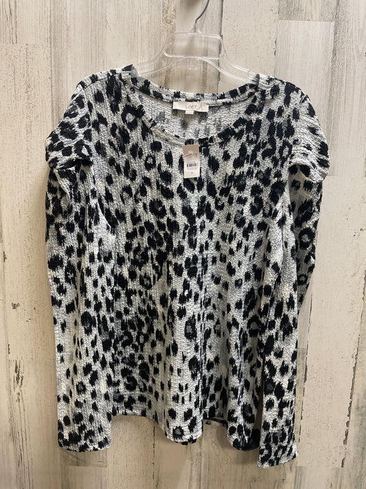 Top Long Sleeve By Loft In Animal Print, Size: Xl