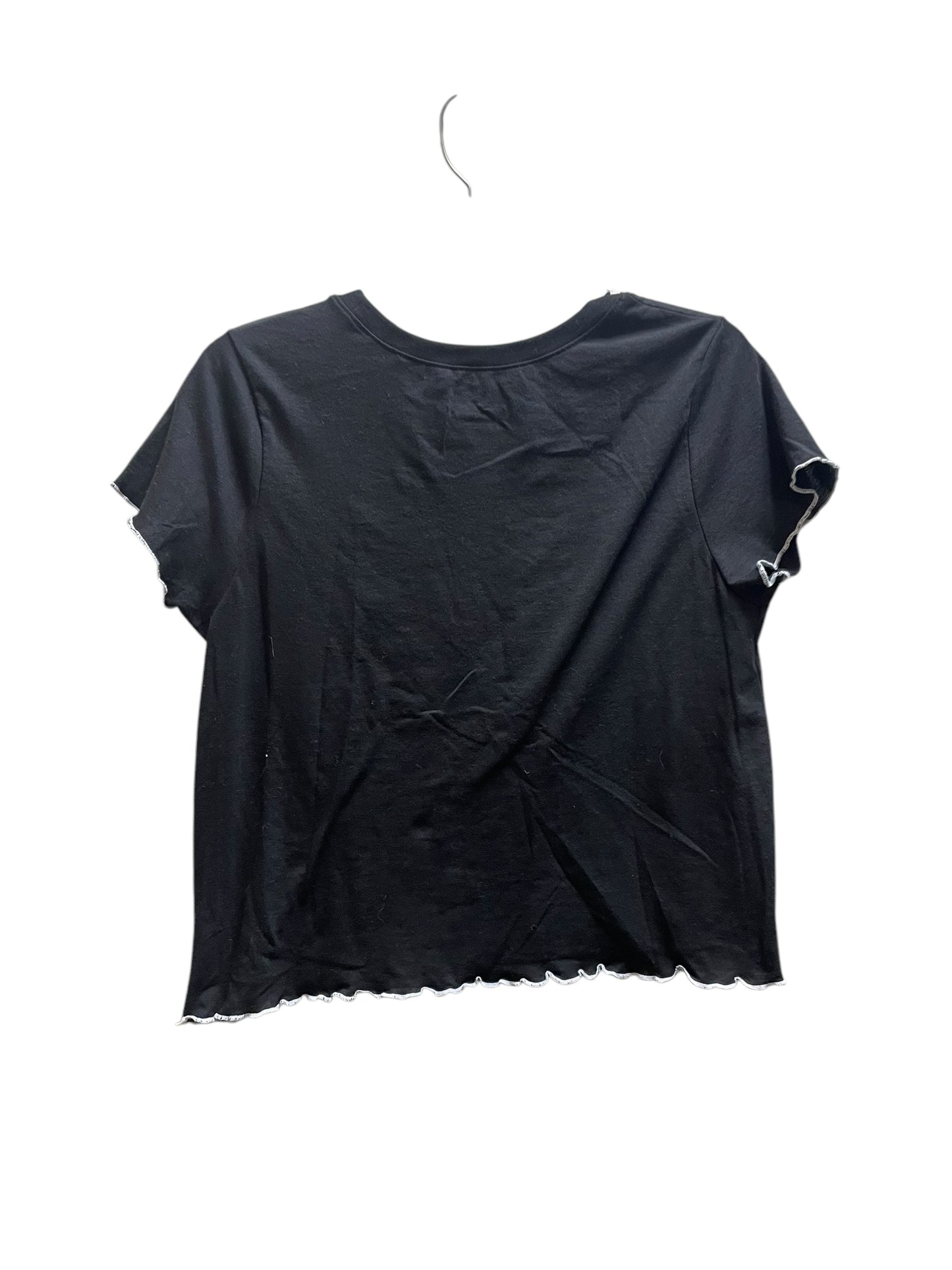 Top Short Sleeve By Clothes Mentor In Black, Size: L