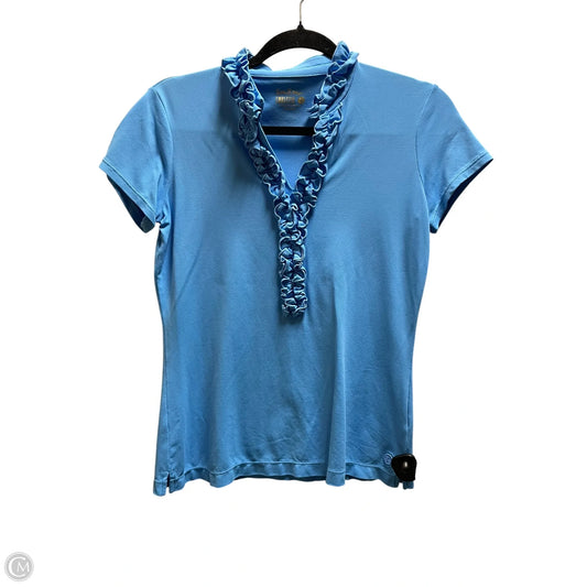Top Short Sleeve Designer By Lilly Pulitzer In Blue, Size: S