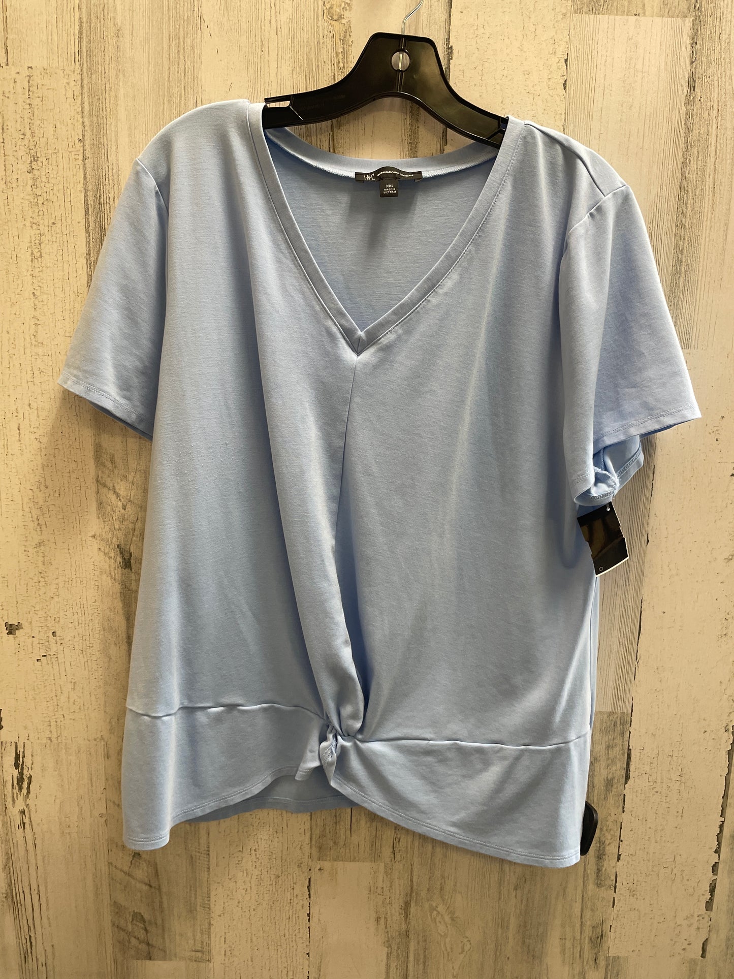 Blue Top Short Sleeve Inc, Size Xxl