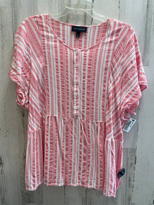 Striped Pattern Top Short Sleeve Lane Bryant, Size 2x