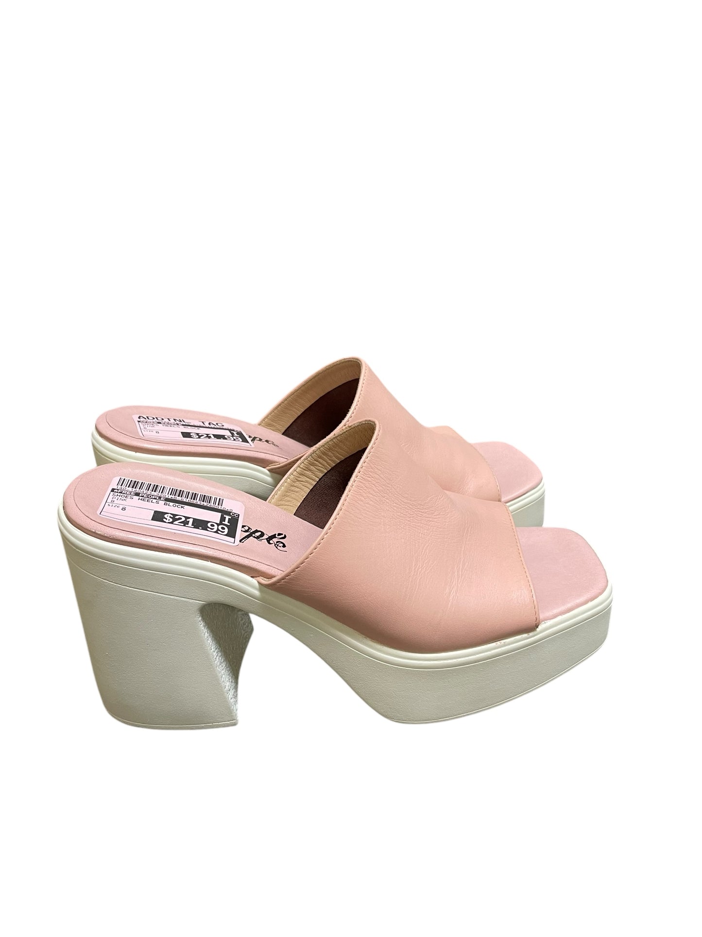 Shoes Heels Block By Free People In Pink, Size: 8