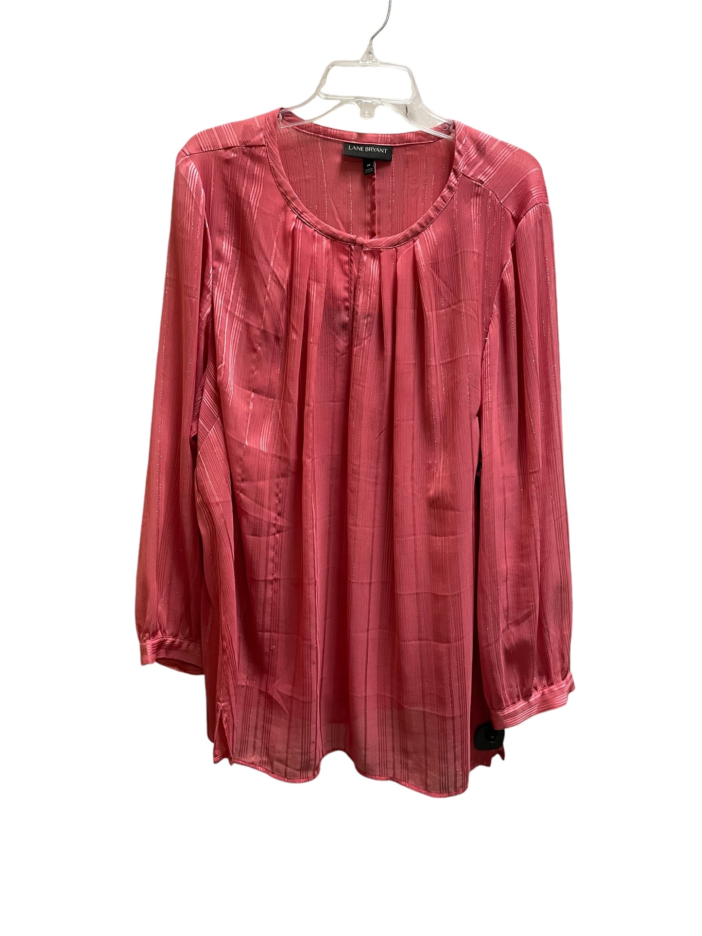 Top Long Sleeve By Lane Bryant In Pink, Size: 3x