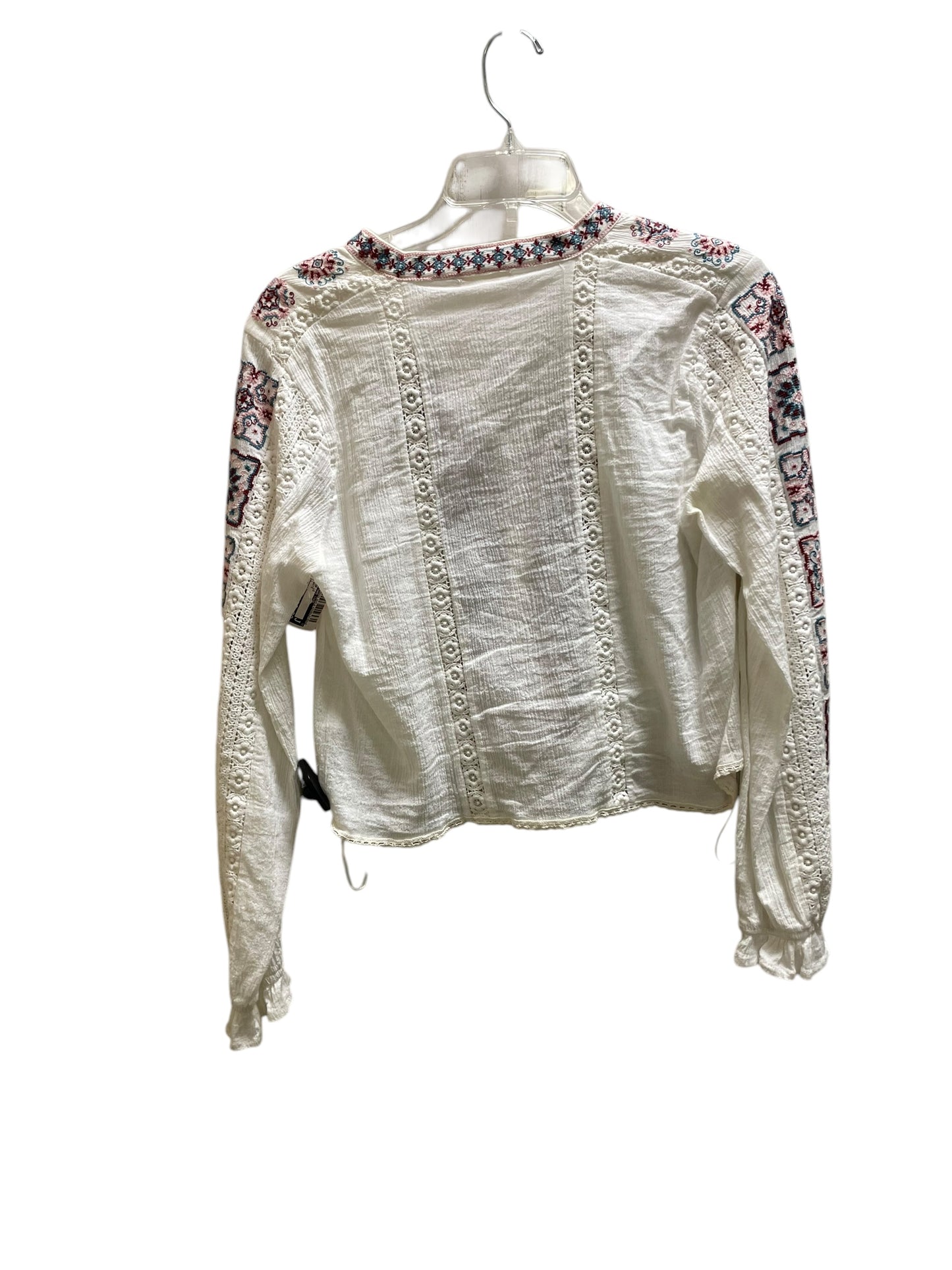 Top Long Sleeve By Altard State In White, Size: L