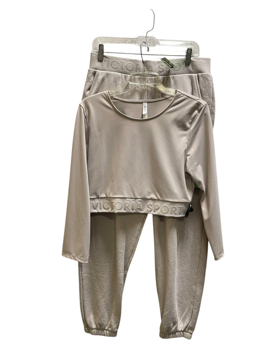 Athletic Pants 2pc By Victorias Secret In Beige, Size: L