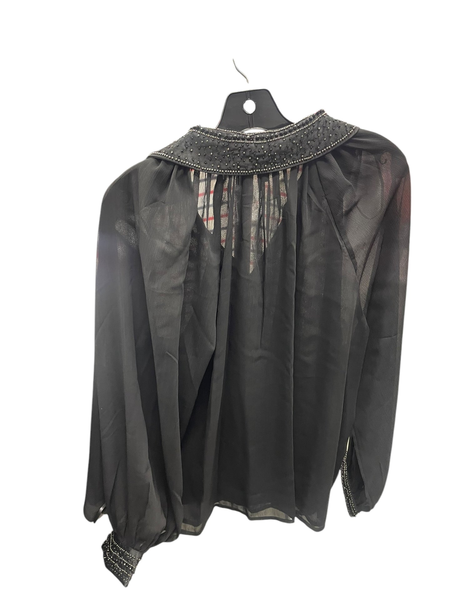 Top Long Sleeve By Cece In Black, Size: Xl