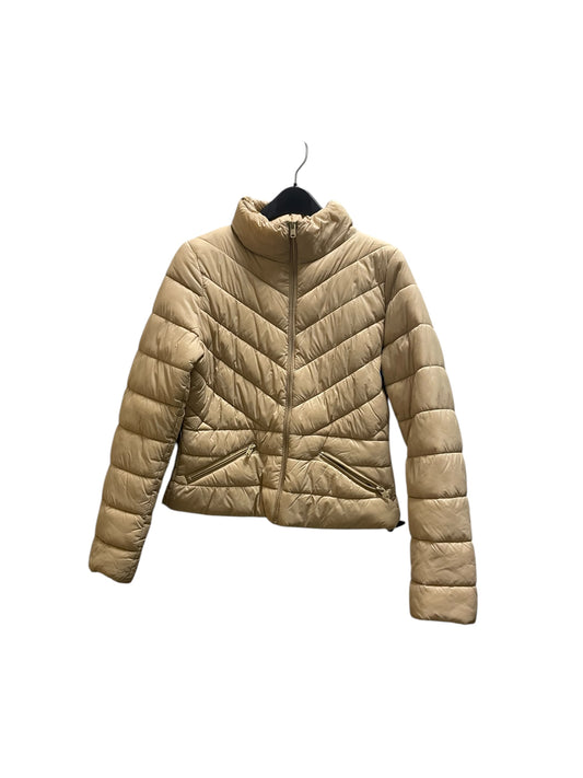 Coat Puffer & Quilted By Love Tree In Beige, Size: L