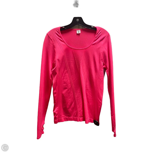 Athletic Top Long Sleeve Crewneck By Fabletics In Pink, Size: L