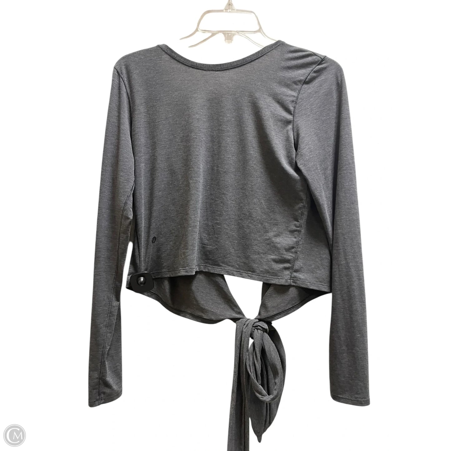Athletic Top Long Sleeve Crewneck By Lululemon In Grey, Size: M