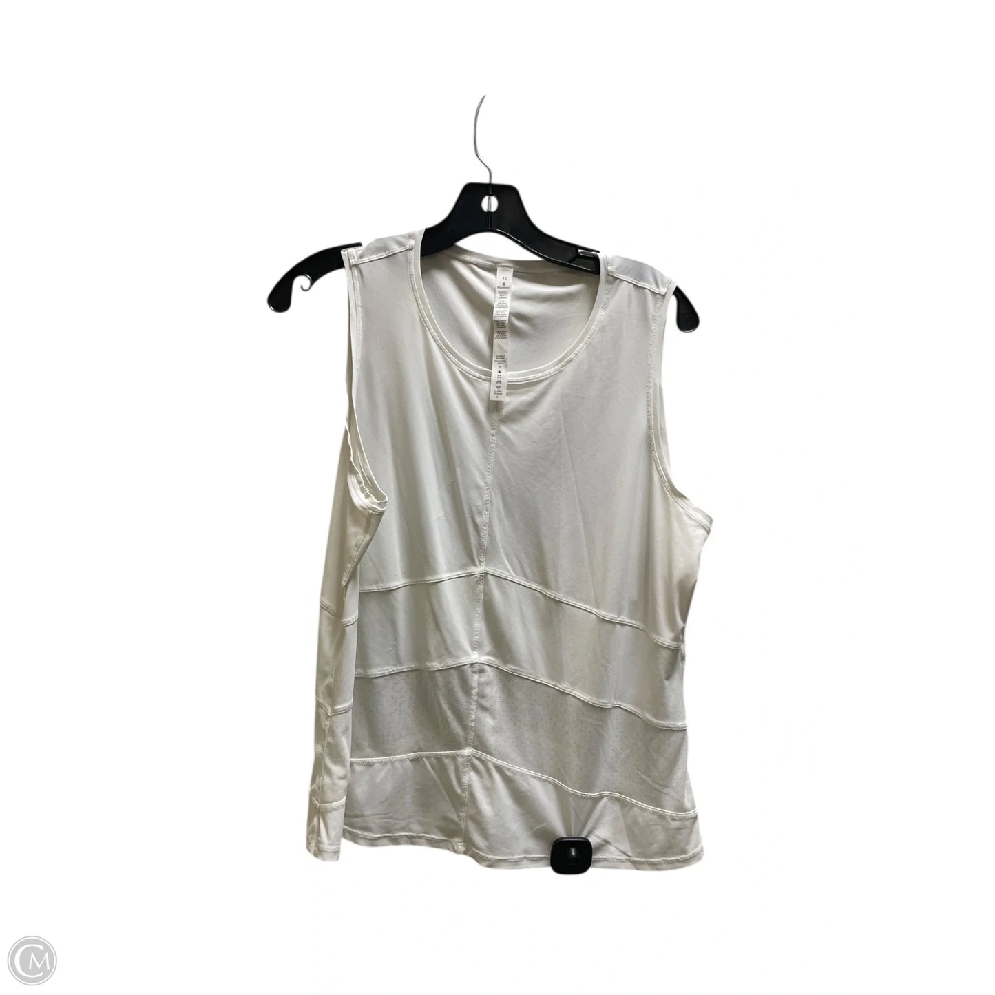 Athletic Tank Top By Lululemon In White, Size: 12