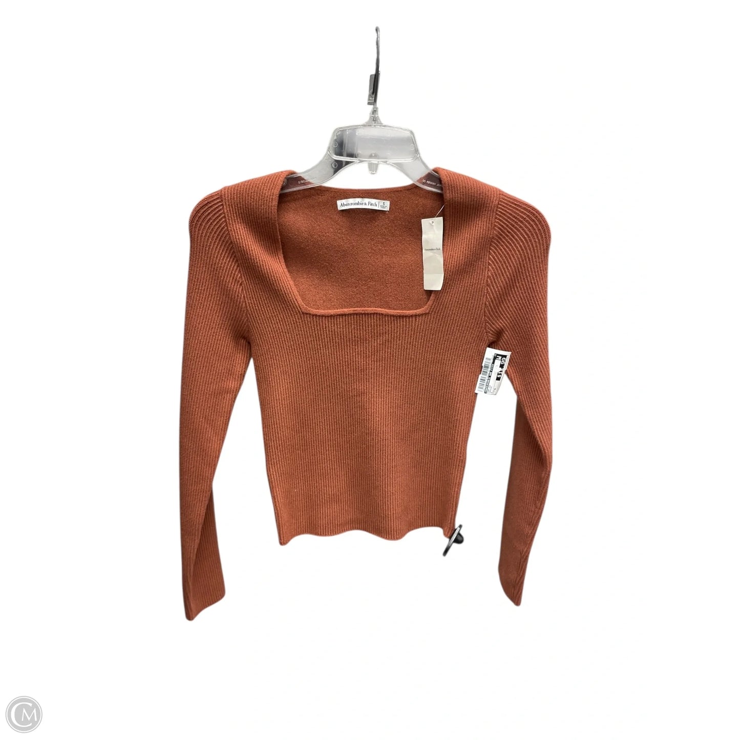 Top Long Sleeve By Abercrombie And Fitch In Orange, Size: S