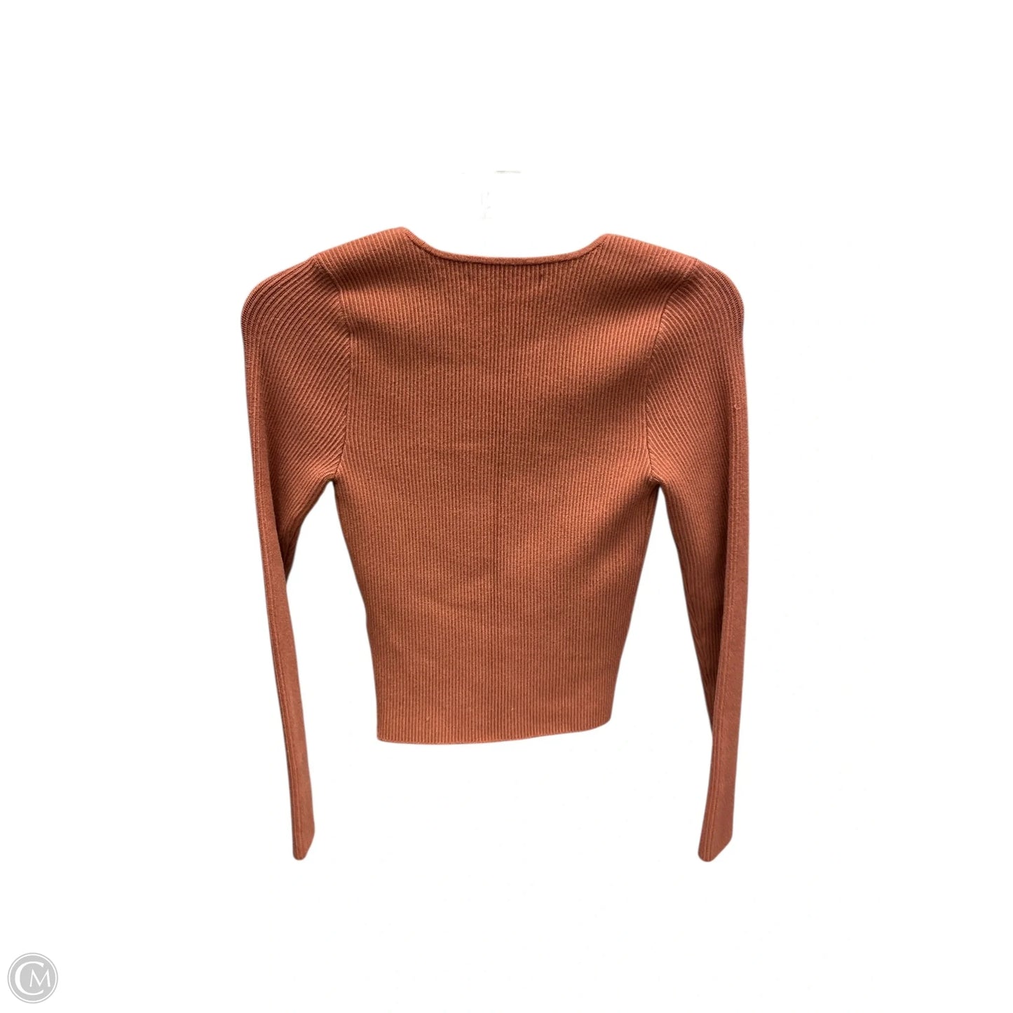 Top Long Sleeve By Abercrombie And Fitch In Orange, Size: S