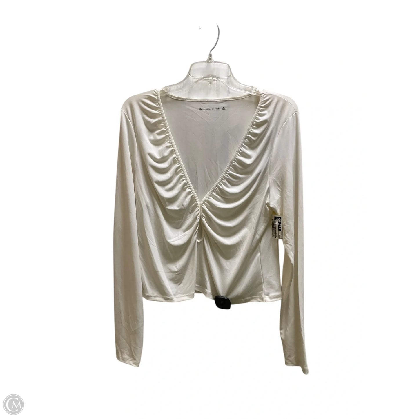 Top Long Sleeve By Abercrombie And Fitch In White, Size: Xl