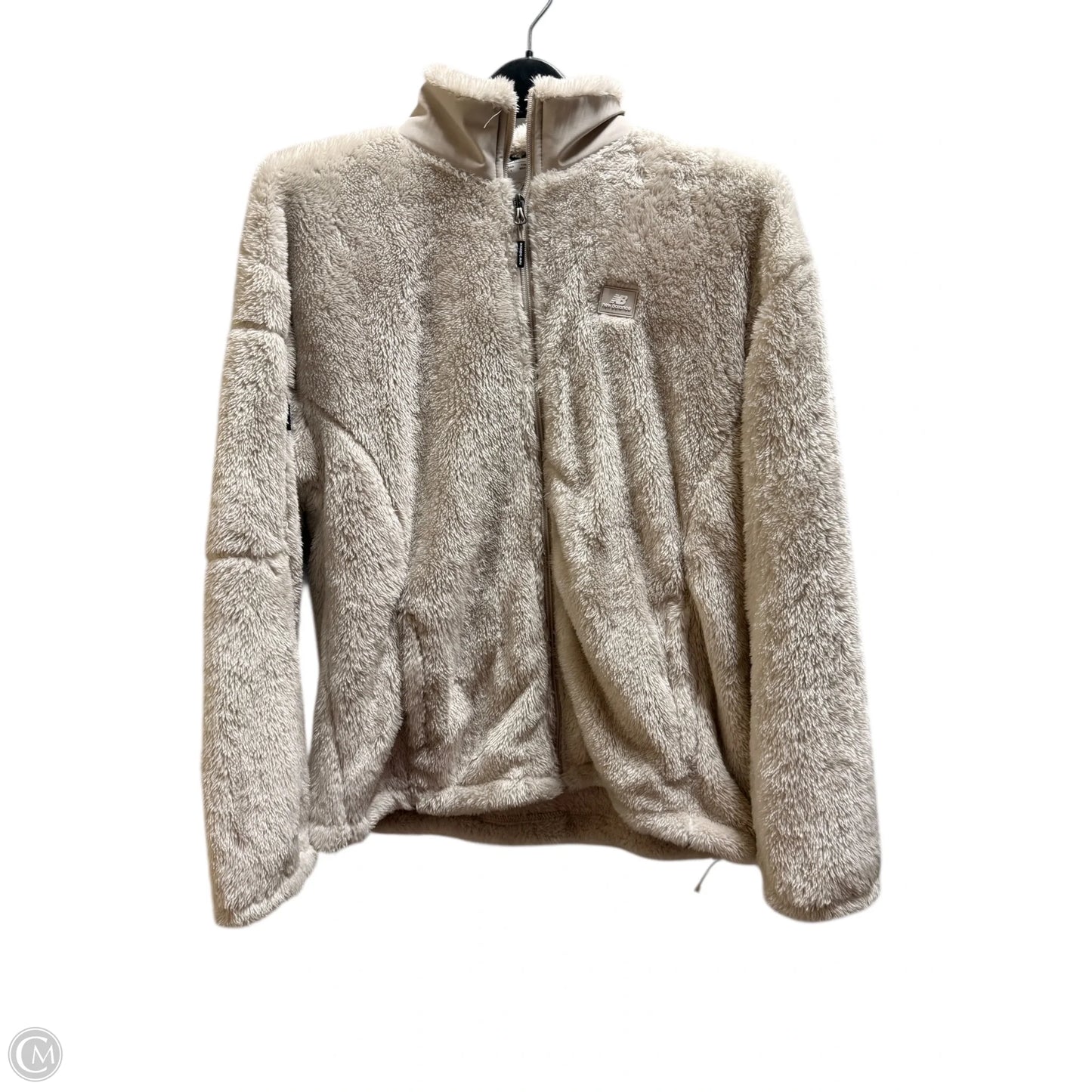 Jacket Faux Fur & Sherpa By New Balance In Grey, Size: M