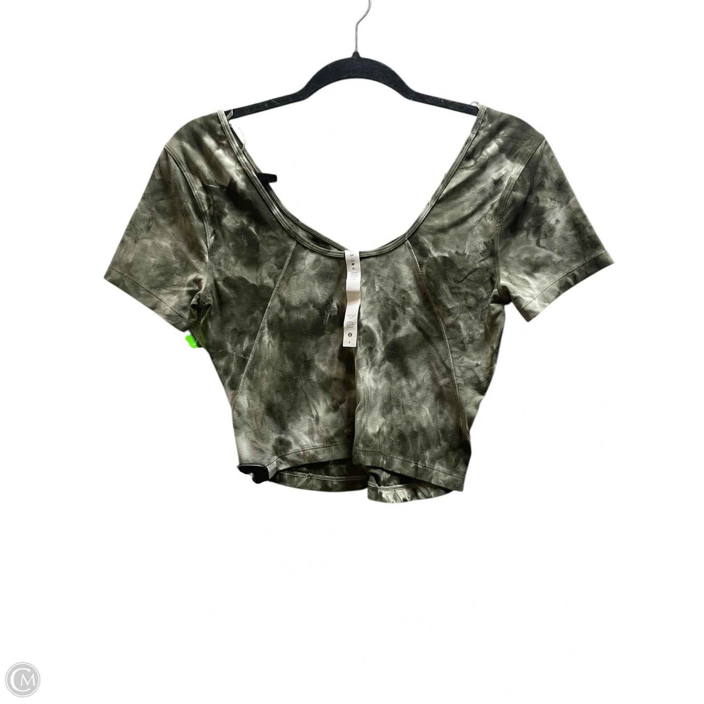 Top Short Sleeve By Lululemon In Green, Size: 8