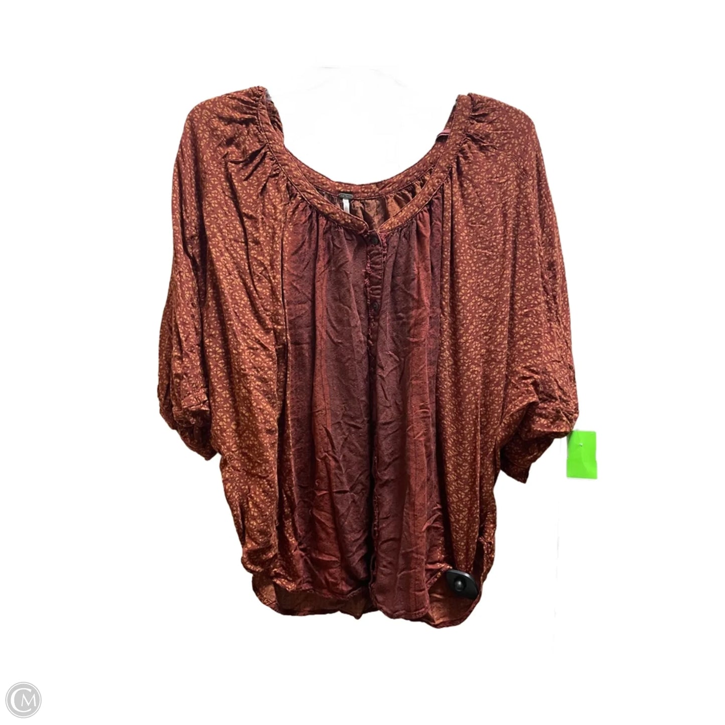Top Short Sleeve By Free People In Orange, Size: S