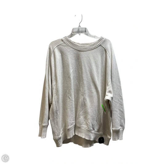 Sweatshirt Crewneck By Aerie In Tan, Size: L