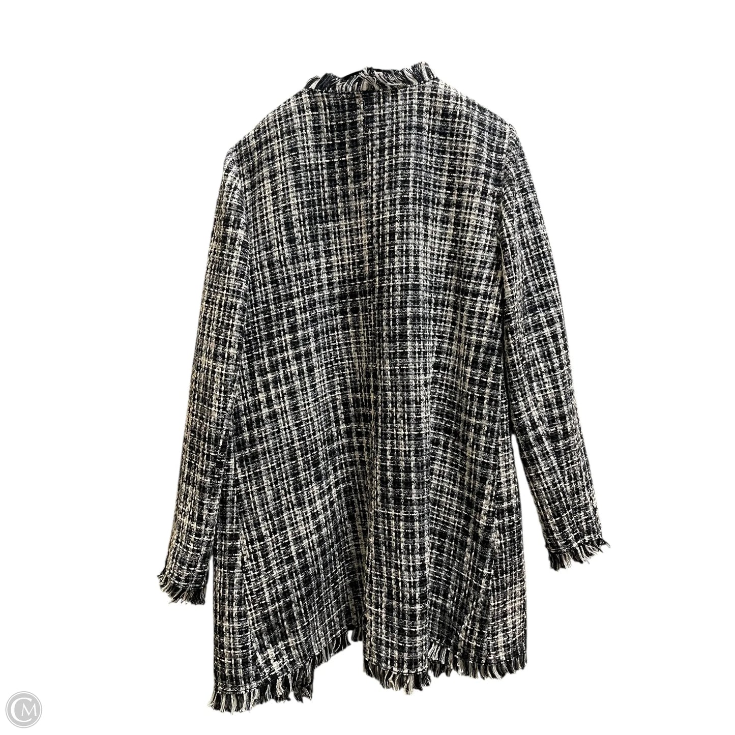 Blazer Designer By Kate Spade In Black & Grey, Size: 6