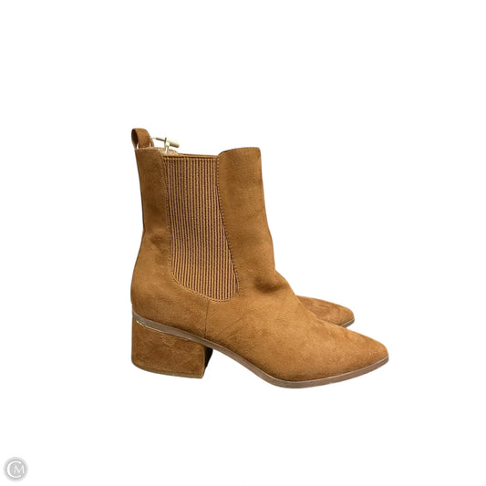 Boots Ankle Heels By Express In Brown, Size: 9