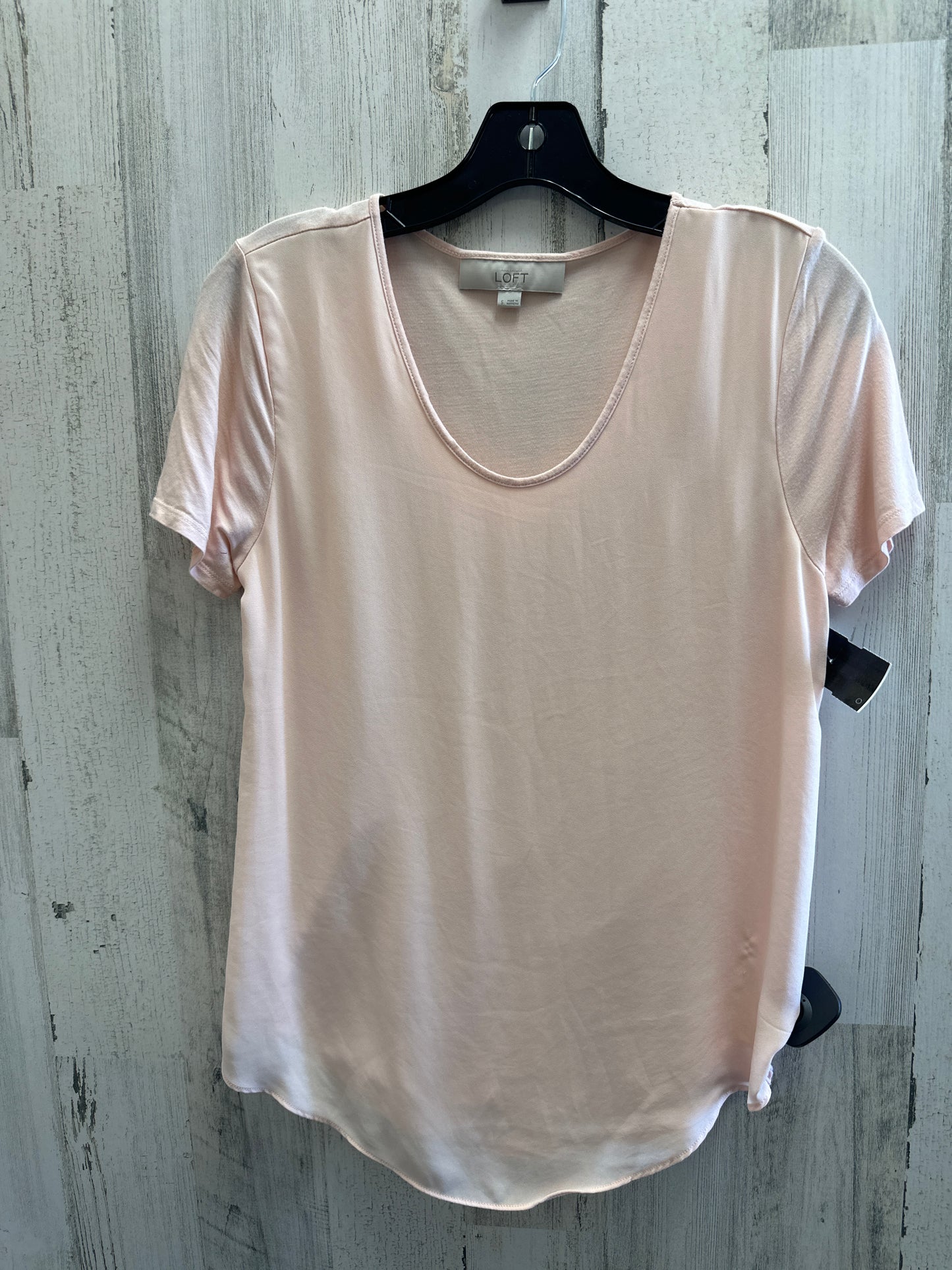 Pink Top Short Sleeve Loft, Size S