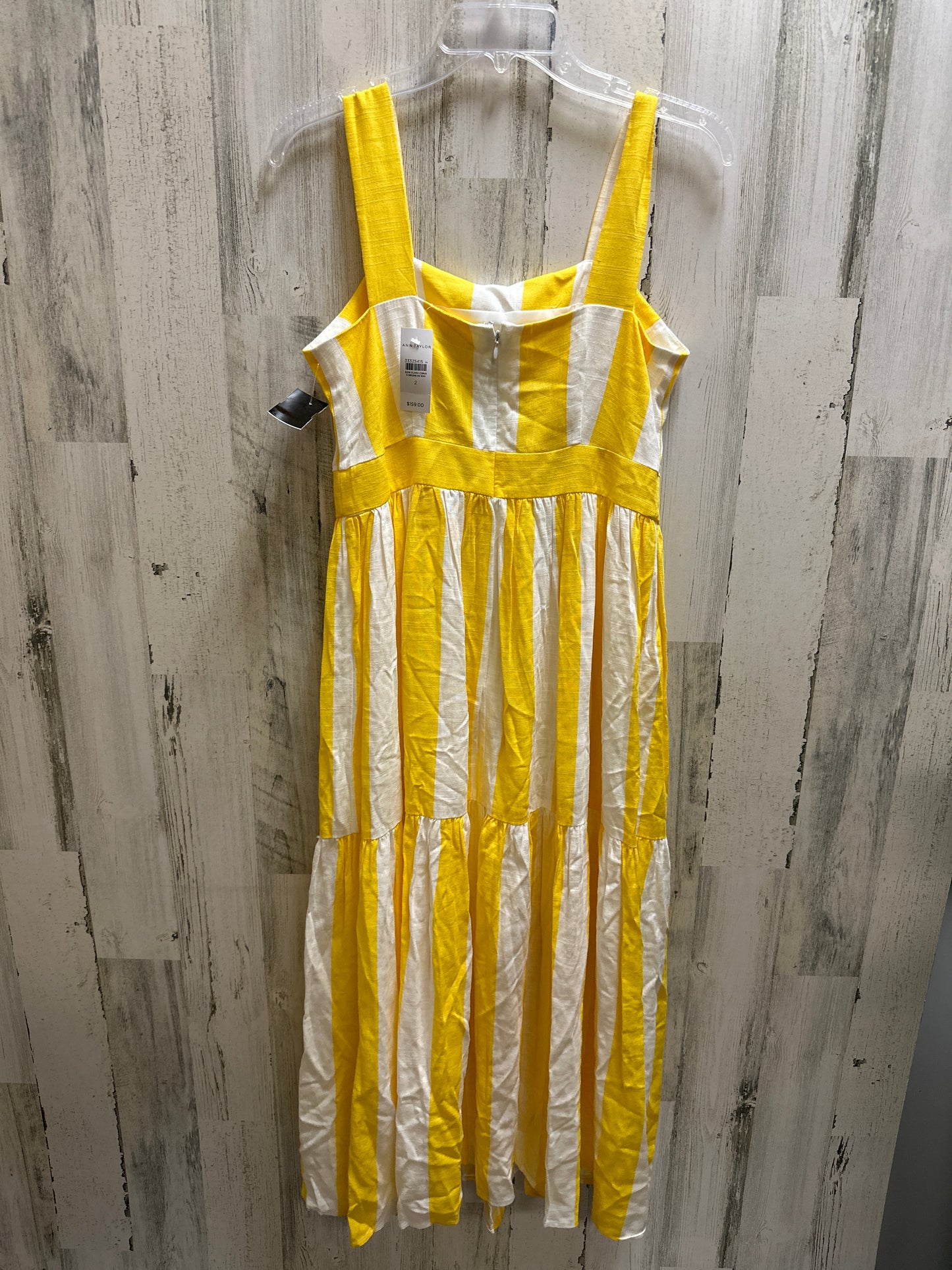 Yellow Dress Casual Maxi Ann Taylor, Size Xs