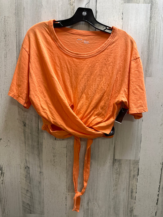 Orange Top Short Sleeve Aerie, Size M