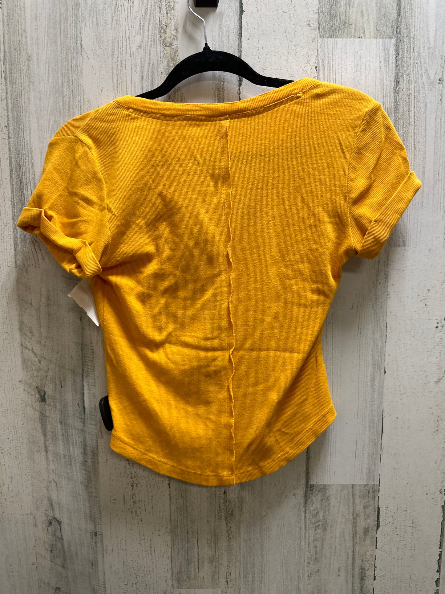 Yellow Top Short Sleeve Pilcro, Size S