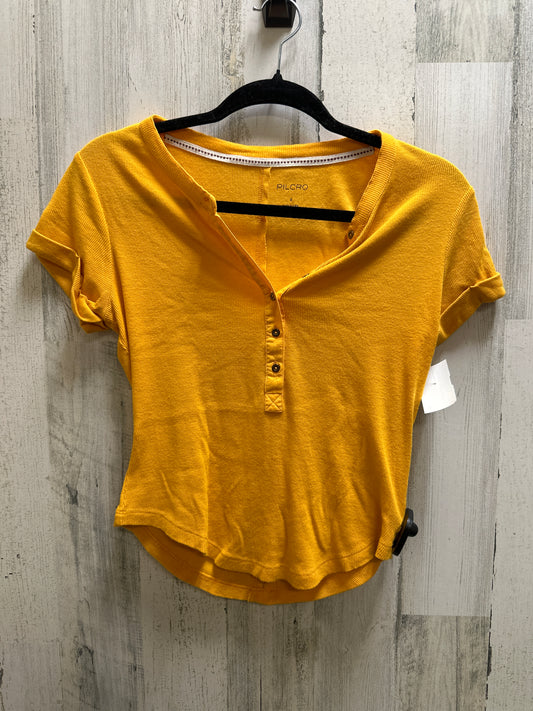 Yellow Top Short Sleeve Pilcro, Size S