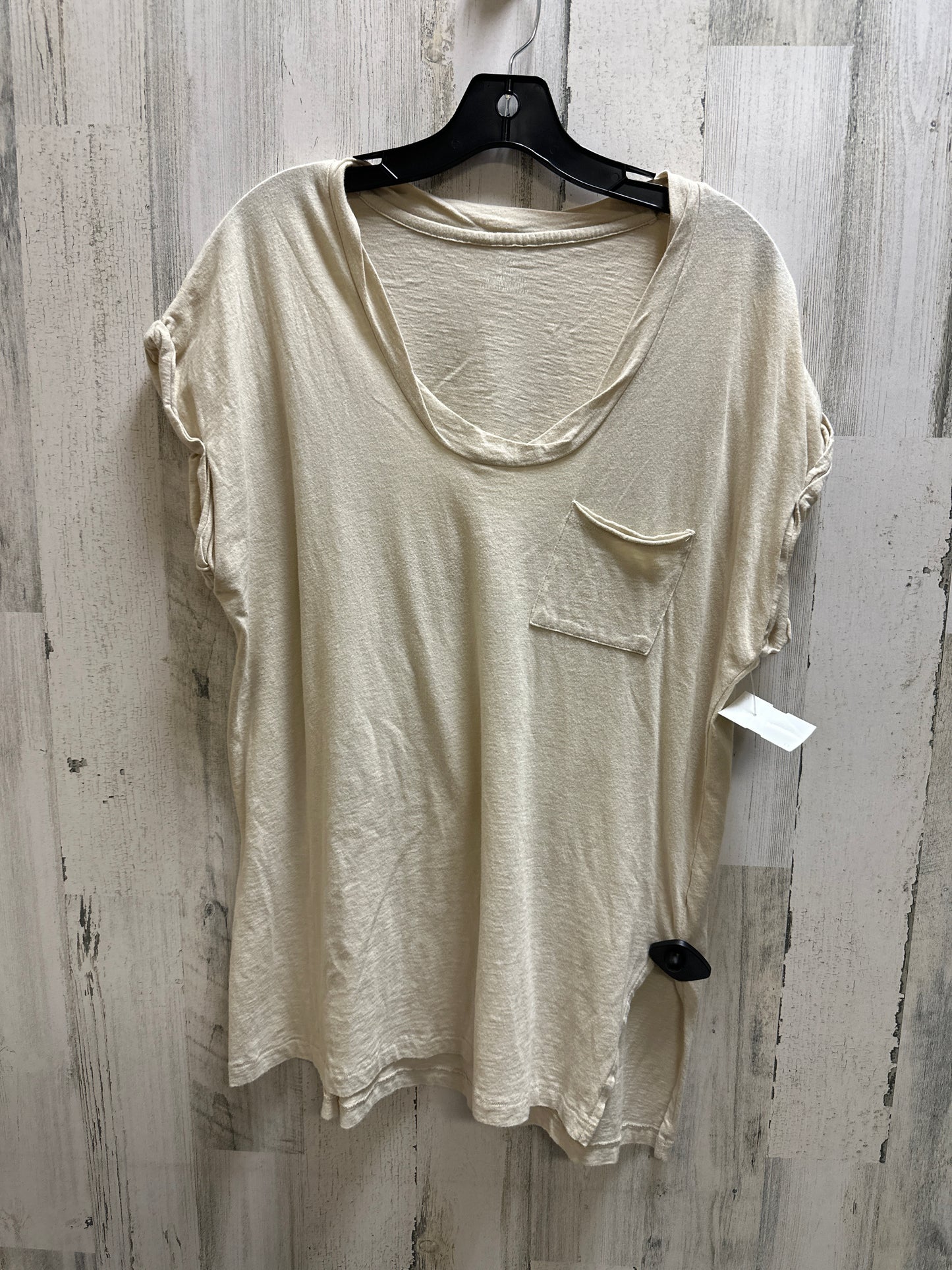 Cream Top Short Sleeve Aerie, Size S